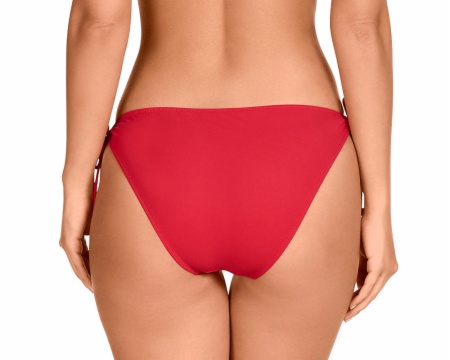 Braga de Bikini de Doble Altura con Lazos Laterales Roja (Foto 2) Braga de Bikini de Doble Altura con Lazos Laterales Roja - Detalle del diseño - Ana Faura