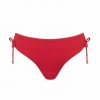 Braga de Bikini de Doble Altura con Lazos Laterales Roja - Vista frontal completa - Ana Faura