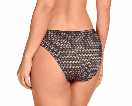 Braga de Bikini Lazo Corredero Estampado Floral y Geométrico Verde Oliva (Foto 2) Braga de Bikini Lazo Corredero Estampado Floral y Geométrico Verde Oliva - Detalle del diseño - Ana Faura