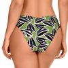 Braga de Bikini Estampado Botánico Anillas Doradas - Detalle del diseño - Ana Faura