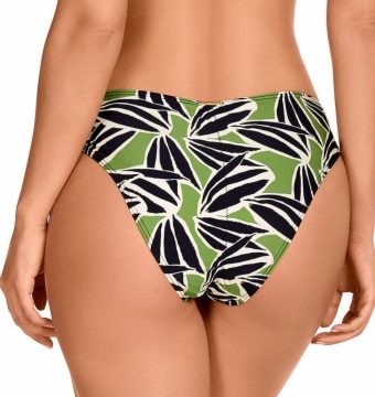 Braga de Bikini Estampado Botánico Anillas Doradas - Detalle del diseño - Ana Faura