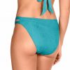 Braga de Bikini Brasileña de Lazo Corredero Estampado Tonal Turquesa - Detalle del diseño - Ana Faura