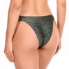 Braga de bikini gaviota efecto scrunch verde oliva - Detalle del diseño - Ana Faura