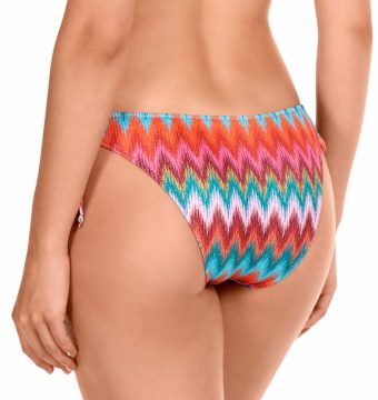 Braga de Bikini con Lazos y Estampado Geométrico Multicolor - Detalle del diseño - Ana Faura
