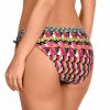 Braga de bikini con lazada ajustable y estampado étnico - Detalle del diseño - Ana Faura