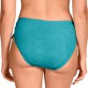 Braga de Bikini con Lazo Corredero y Textura en Azul Turquesa - Detalle del diseño - Ana Faura