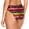Braga de Bikini de Lazo Corredero de Tiro Alto Estampado Abstracto Multicolor - Detalle del diseño - Ana Faura