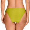 Braga de bikini con lazos ajustables y textura en espiga verde oliva - Detalle del diseño - Ana Faura