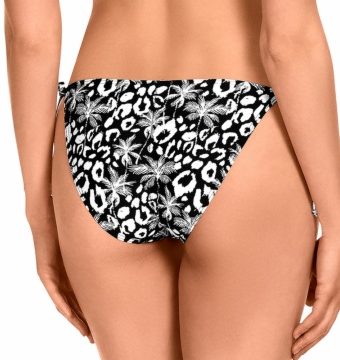 Braga de Bikini de Lazos Animal Print y Palmeras - Detalle del diseño - Ana Faura