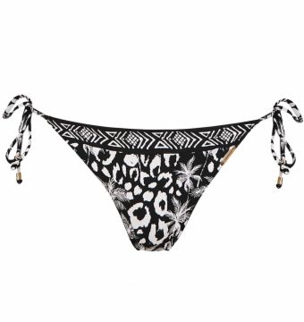 Braga de Bikini de Lazos Animal Print y Palmeras - Vista frontal completa - Ana Faura