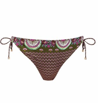 Braga de Bikini con Lazos y Estampado Étnico - Vista frontal completa - Ana Faura