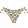 Braga de Bikini de Lazos con Estampado Étnico Brillante - Vista frontal completa - Ana Faura