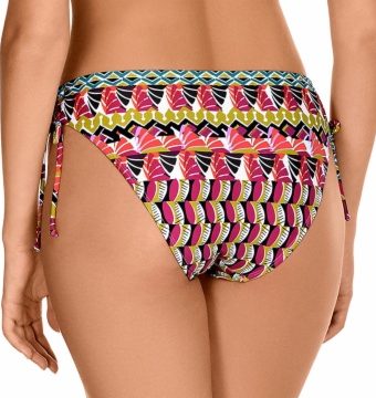 Braga de Bikini de Lazos con Estampado Étnico Multicolor - Detalle del diseño - Ana Faura