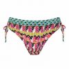 Braga de Bikini de Lazos con Estampado Étnico Multicolor - Vista frontal completa - Ana Faura