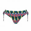 Braga de Bikini Clásica con Lazos Regulables Floral Turquesa - Vista frontal completa - Ana Faura