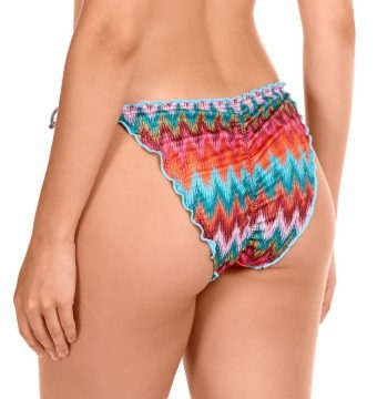Braga de Bikini Clásica de Lazos con Estampado Geométrico Brillante - Detalle del diseño - Ana Faura