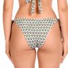 Braga de Bikini con Lazos Estampado Geométrico Lúrex - Detalle del diseño - Ana Faura