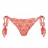 Braga de Bikini de Lazos Palmeras Lurex Rosa - Vista frontal completa - Ana Faura