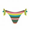 Braga de Bikini de Lazos Rayas Lúrex Multicolor - Vista frontal completa - Ana Faura