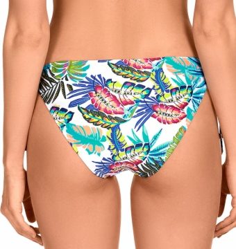 Braga de Bikini de Lazos con Estampado Tropical y Geométrico Multicolor - Detalle del diseño - Ana Faura