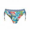 Braga de Bikini de Lazos Estampado Tropical Multicolor - Vista frontal completa - Ana Faura