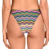 Braga de Bikini de Lazos Estampado Zig-Zag Multicolor - Detalle del diseño - Ana Faura