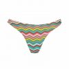 Braga de Bikini de Lazos Estampado Zig-Zag Multicolor - Vista frontal completa - Ana Faura