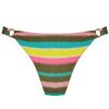 Braga de Bikini de corte medio con fruncido y lúrex multicolor - Vista frontal completa - Ana Faura