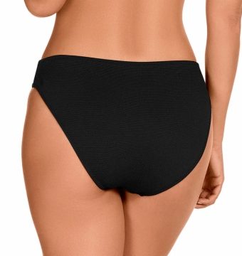Braga de Bikini Clásica en Negro con Contraste Blanco - Detalle del diseño - Ana Faura