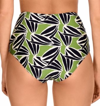 Braga de bikini de talle alto con fruncido floral - Detalle del diseño - Ana Faura