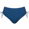 Braga de Bikini de Talle Alto Lazos Azul Petróleo - Vista frontal completa - Ana Faura