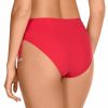 Braga de bikini de talle alto con lazos y ajuste adaptable, en rojo intenso - Detalle del diseño - Ana Faura