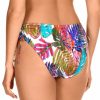 Braga de Bikini de Talle Alto con Lazadas Laterales Estampado Tropical - Detalle del diseño - Ana Faura