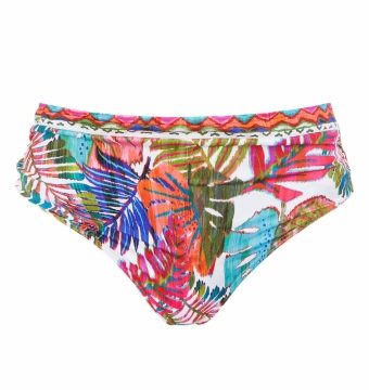 Braga de Bikini de Talle Alto Tropical con Control Suave - Vista frontal completa - Ana Faura