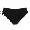 Braga de bikini tiro alto ajustable negra - Vista frontal completa - Ana Faura