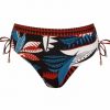 Braga de Bikini Tiro Medio Estampado Multicolor con Lazos - Vista frontal completa - Ana Faura