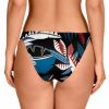 Braga de Bikini Clásica Estampado Tribal Black & Red de Atado Lateral - Detalle del diseño - Ana Faura