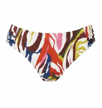 Braguita de Bikini de Talle Medio con Estampado Abstracto Multicolor - Vista frontal completa - Ana Faura