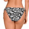 Braguita de Bikini Animal Print y Palmeras Blanco y Negro - Detalle del diseño - Ana Faura