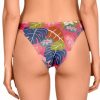 Braguita de Bikini Ajustable Coral Estampado Botánico - Detalle del diseño - Ana Faura