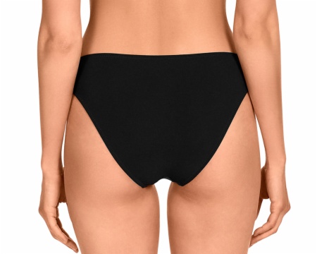 Braguita de bikini clásica bicolor negro y blanco (Foto 2) Braguita de bikini clásica bicolor negro y blanco - Detalle del diseño - Ana Faura