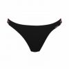 Braguita de bikini clásica con detalles tierra en negro - Vista frontal completa - Ana Faura