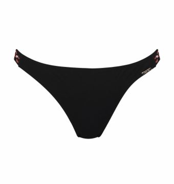 Braguita de bikini clásica con detalles tierra en negro - Vista frontal completa - Ana Faura