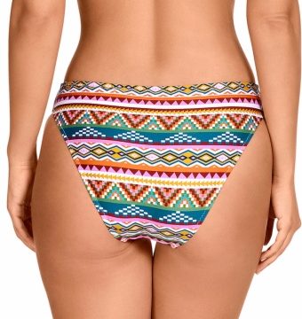 Braguita de bikini estampada con diseño étnico tropical - Detalle del diseño - Ana Faura