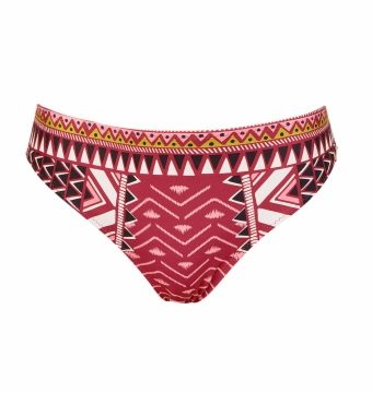 Braguita de Bikini Étnica de Lazos Kore Granate - Vista frontal completa - Ana Faura