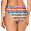Braguita de Bikini Talle Alto Étnica con Hojas Tropicales - Detalle del diseño - Ana Faura