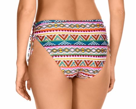 Braguita de Bikini Talle Alto Étnica con Hojas Tropicales (Foto 2) Braguita de Bikini Talle Alto Étnica con Hojas Tropicales - Detalle del diseño - Ana Faura