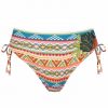 Braguita de Bikini Talle Alto Étnica con Hojas Tropicales - Vista frontal completa - Ana Faura