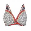 Sujetador de Bikini con Aros, Estampado Étnico y Escote Profundo - Vista frontal completa - Ana Faura