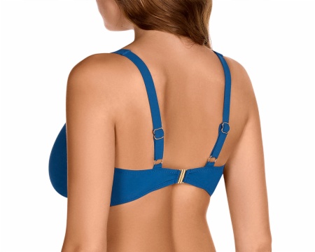 Sujetador de Bikini con Aros y Copa D Azul Intenso (Foto 2) Sujetador de Bikini con Aros y Copa D Azul Intenso - Detalle del diseño - Ana Faura